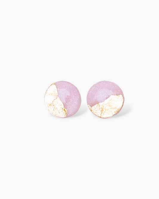Blush pink stud earrings