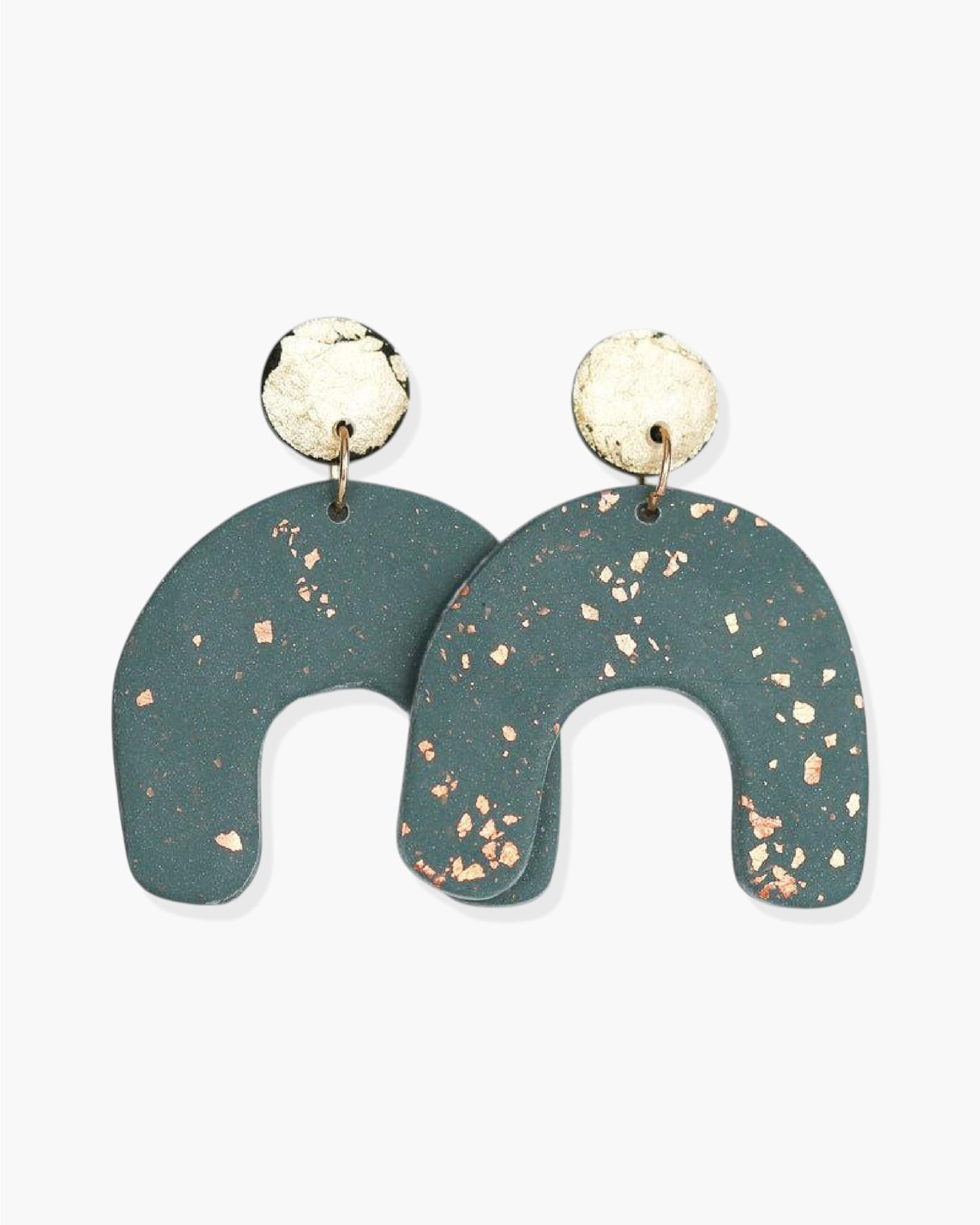 Chunky arch statement earrings with stainless steel posts