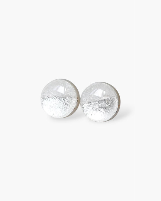Delicate silver foil earrings