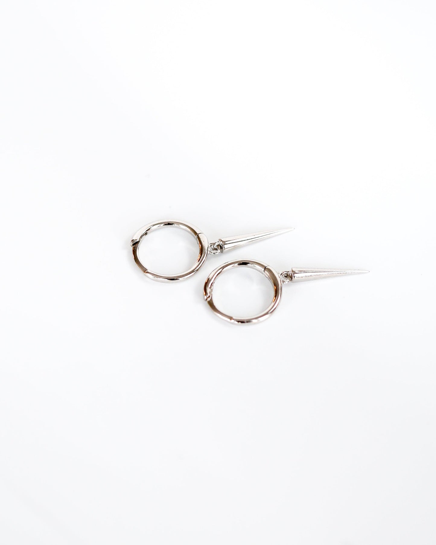 Elegant Spike Hoops in Sterling Silver - Ollijewelry