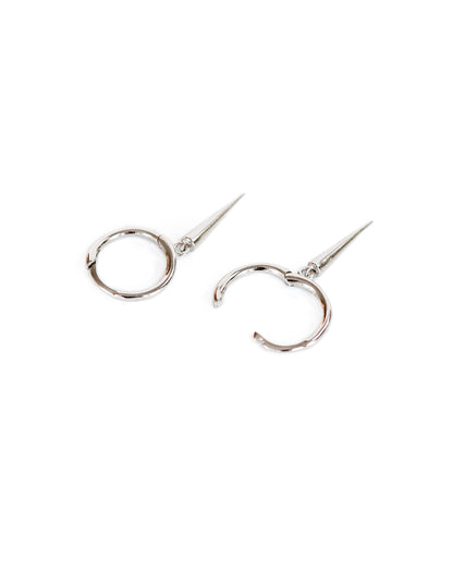 Elegant Spike Hoops in Sterling Silver - Ollijewelry