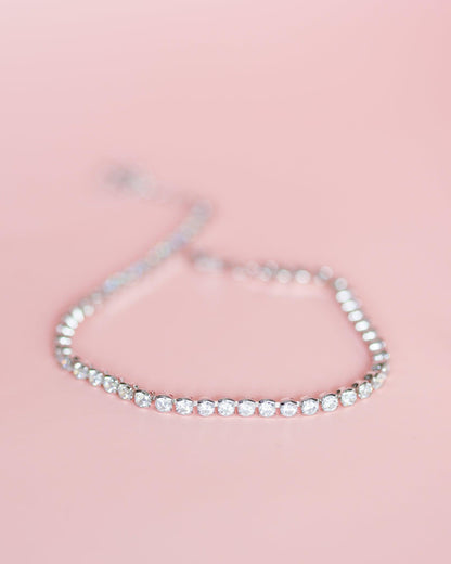 Elegant Sterling Silver Zirconia Tennis Bracelet - Ollijewelry