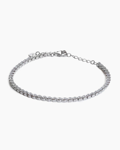 Elegant Sterling Silver Zirconia Tennis Bracelet - Ollijewelry