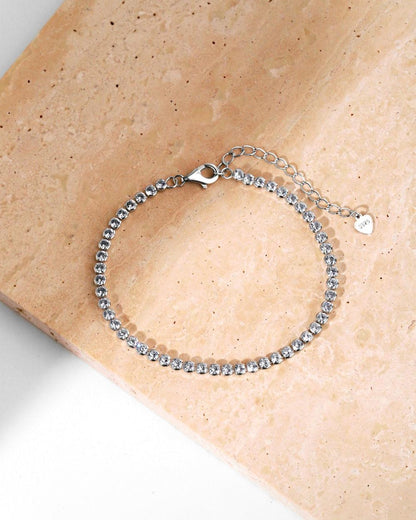 Elegant Sterling Silver Zirconia Tennis Bracelet - Ollijewelry