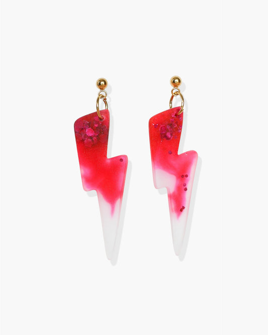 Flash statement earrings, Semi-transparent fashion earrings, Handmade jewelry gift