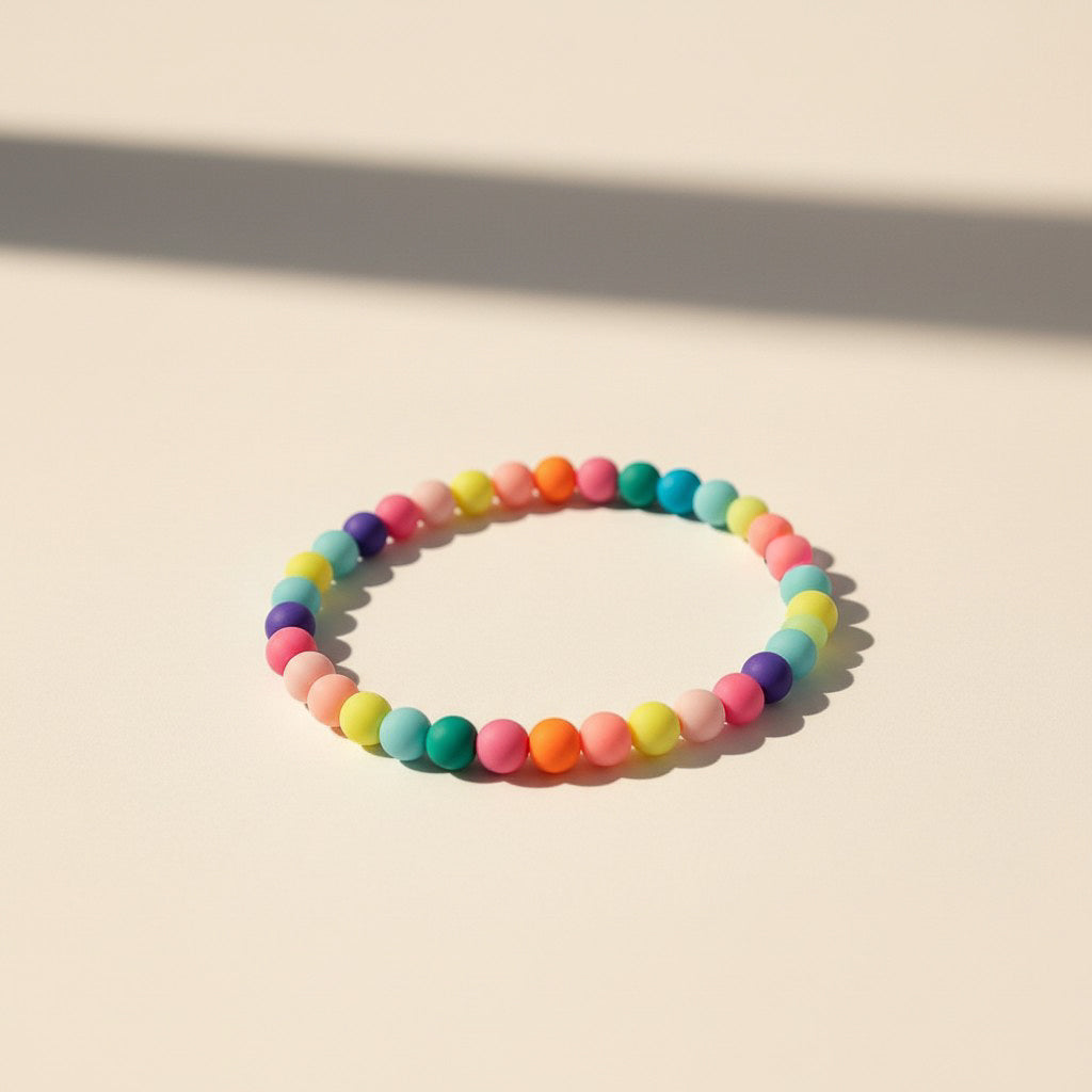 Bracelet multicolore à perles