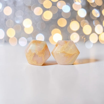 Hypoallergenic hexagon stud earrings