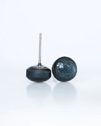 Tiny galaxy earrings 8mm stud earrings with surgical steel posts