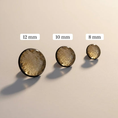 Gold foil earrings with black base