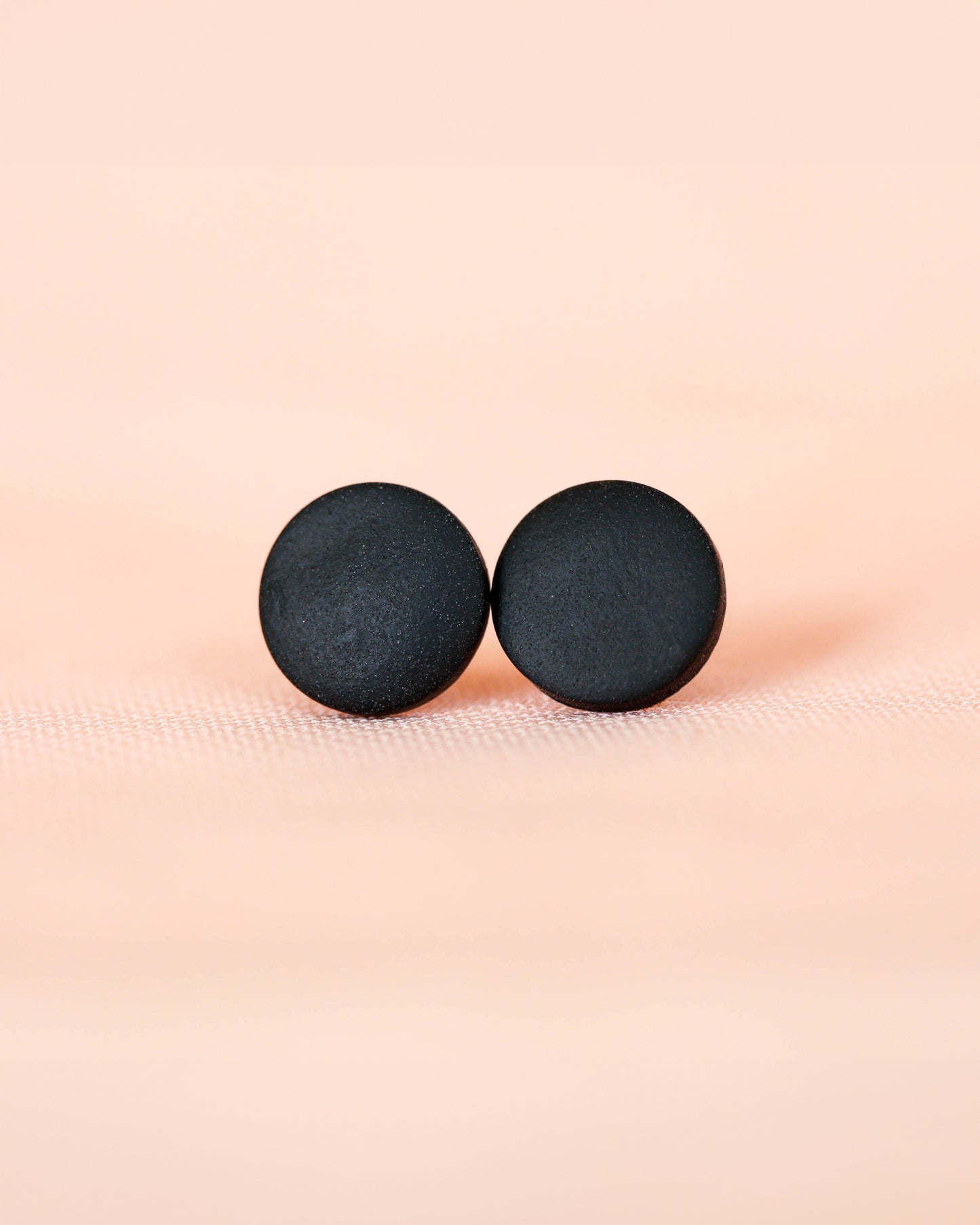 Black stud earrings perfect for those with sensitive skin