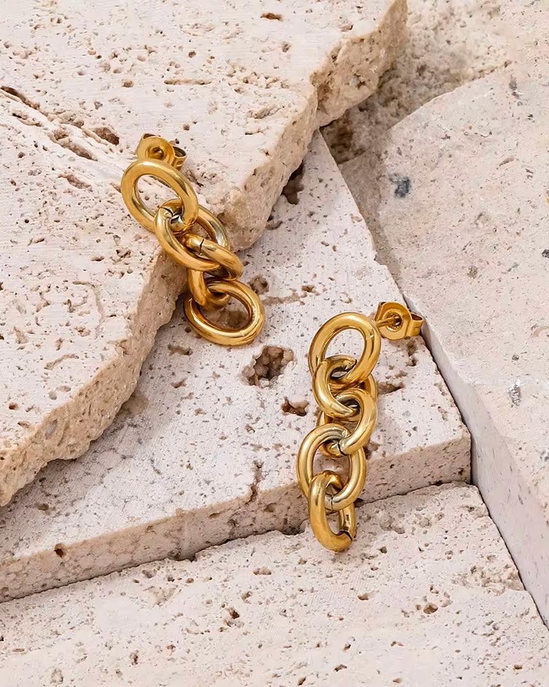 Link Chain Earrings in Surgical Stainless Steel - Ollijewelry