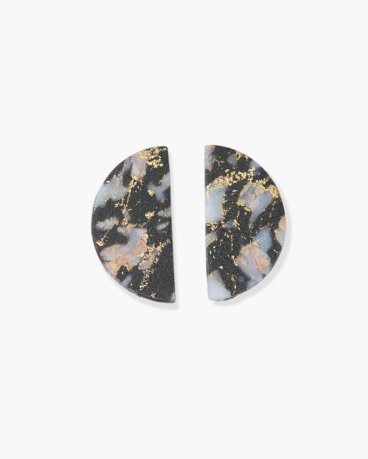 Marble statement earrings with surgical stainless steel posts