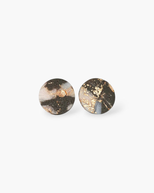 Marble studs earrings with surgical stainless steel posts