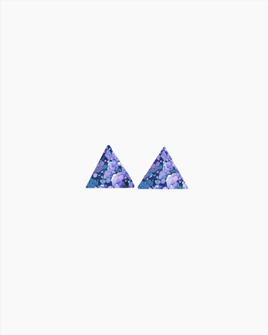 Minimalist triangle stud earrings with surgical steel posts - Ollijewelry