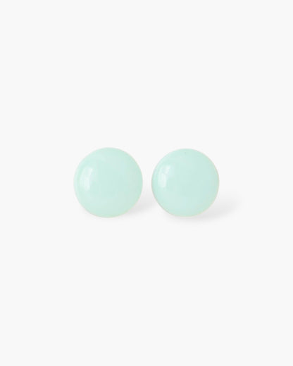 Mint delicate stud earrings