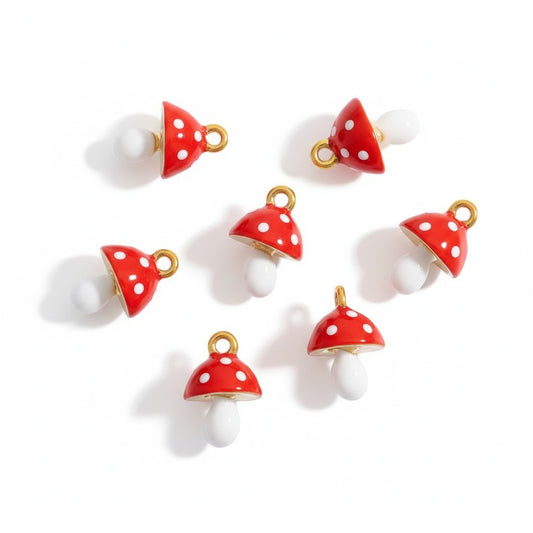 Mushroom charm - Stainless steel