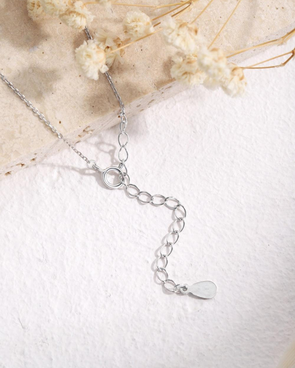 Opal pendant necklace on a delicate sliver chain - Ollijewelry