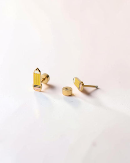 Pencil Earrings – Surgical Steel Studs