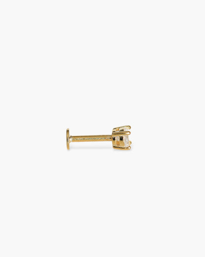 Screw back tiny earrings with zirconia