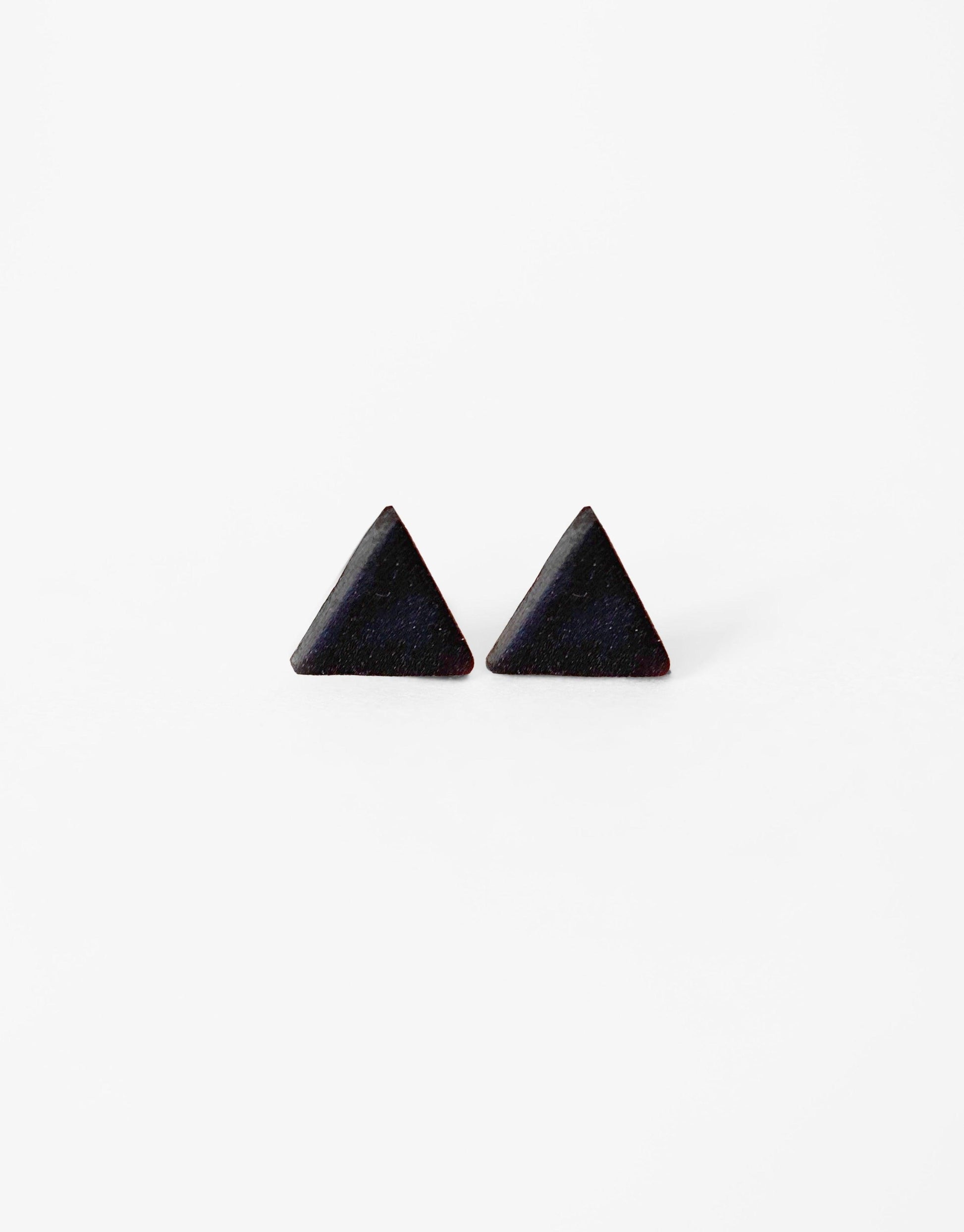 Simple black triangle earrings - Ollijewelry