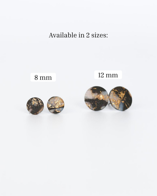 Marble studs earrings with surgical stainless steel posts
