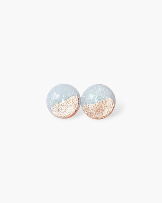 Sky blue stud earrings for sensitive ears