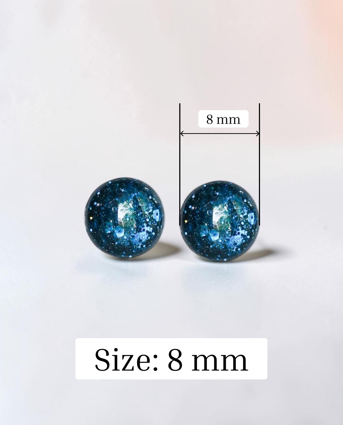Boucles d'oreilles minimalistes à paillettes de 8mm