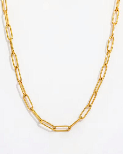 Stylish Paperclip Necklace in Stainless Steel - Ollijewelry