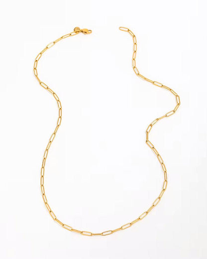 Stylish Paperclip Necklace in Stainless Steel - Ollijewelry