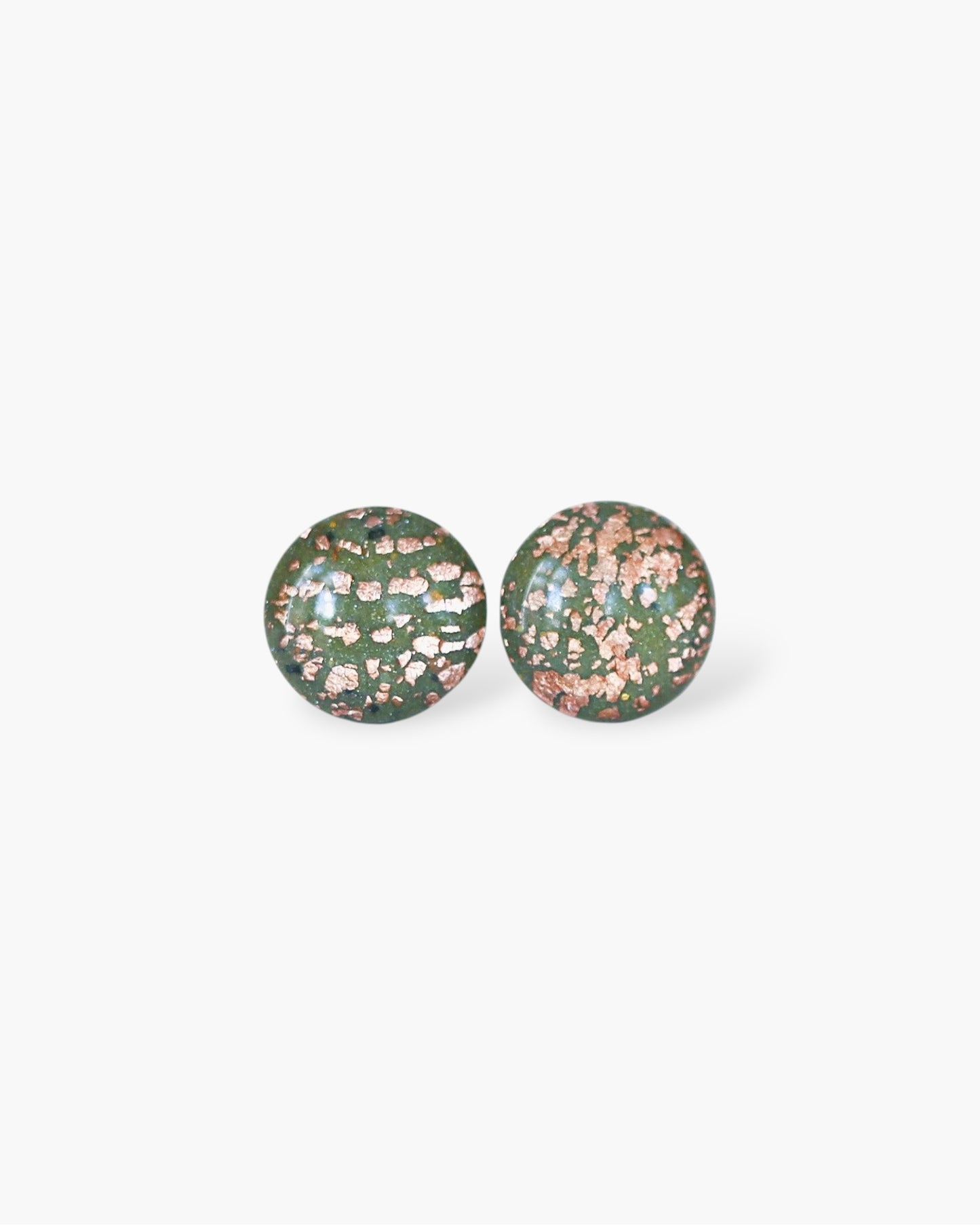Tiny olive earrings with surgical stainless steel posts