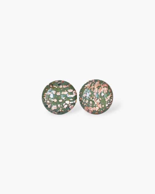 Tiny olive earrings with surgical stainless steel posts