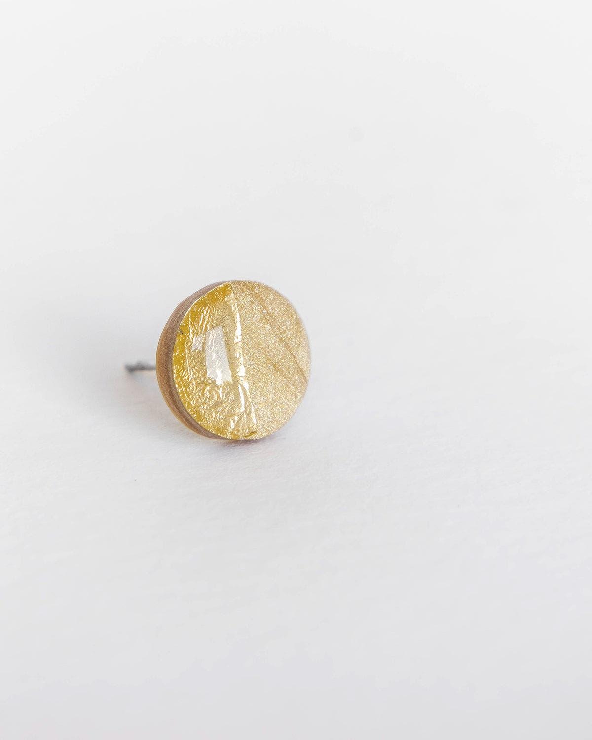 Champagne sparkly gold studs freeshipping - Ollijewelry