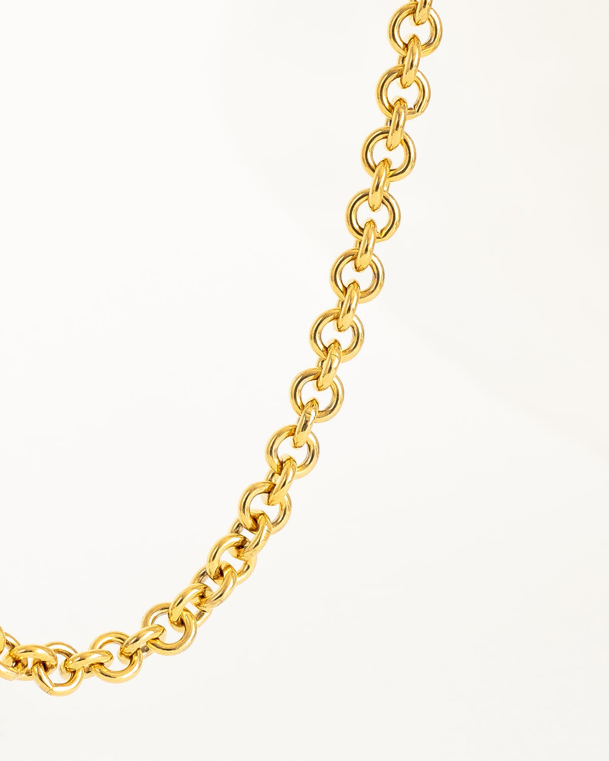 Stylish heavy gold plated chain choker necklace Rolo chain freeshipping - Ollijewelry