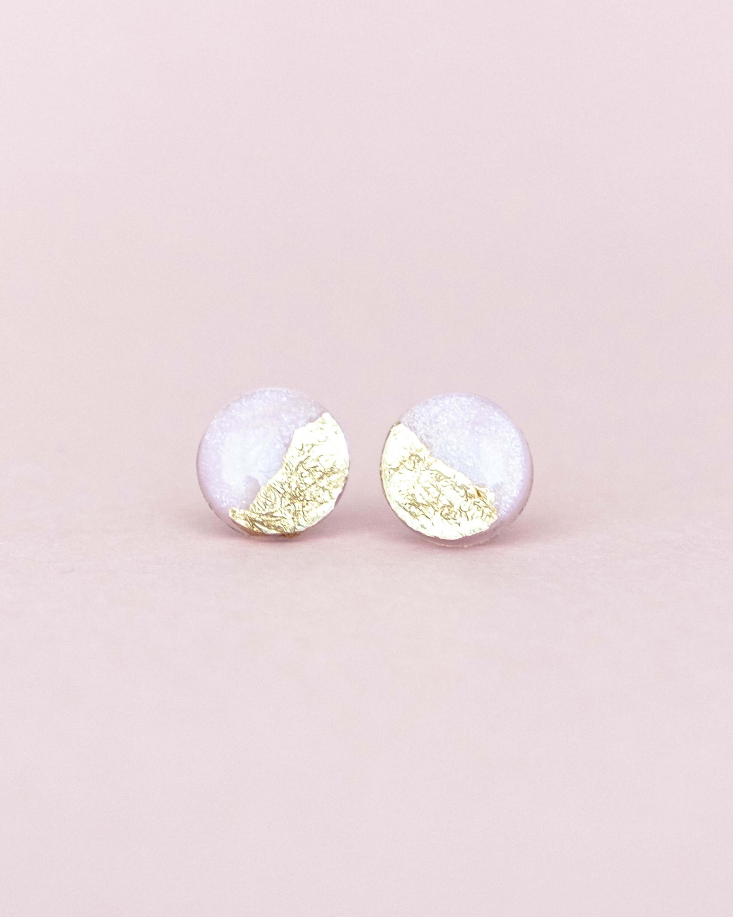 Blush pink stud earrings
