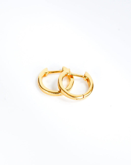Tiny 18k gold hoop earrings Ollijewelry