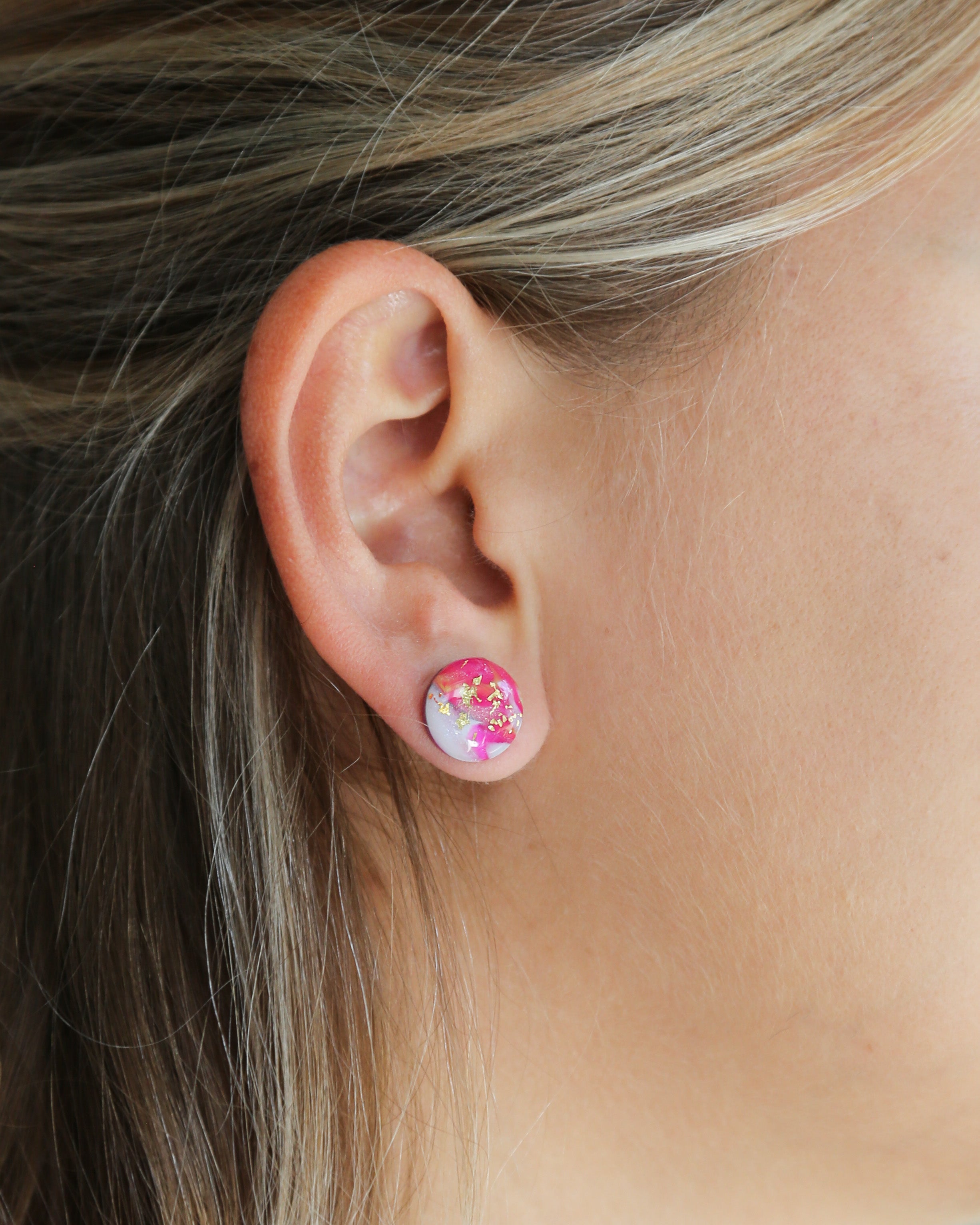 Bright surgical steel earrings Hypoallergenic earrings for sensitive ears