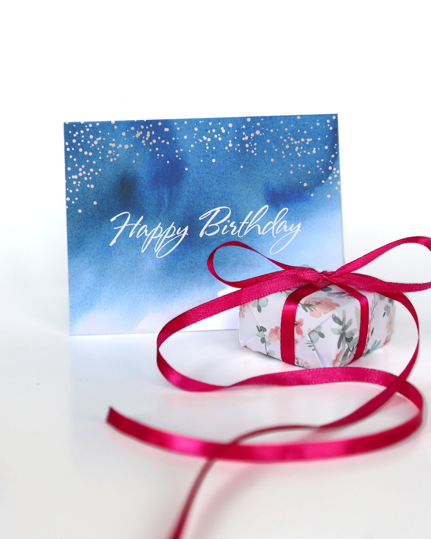 Birthday greeting card with personalized note