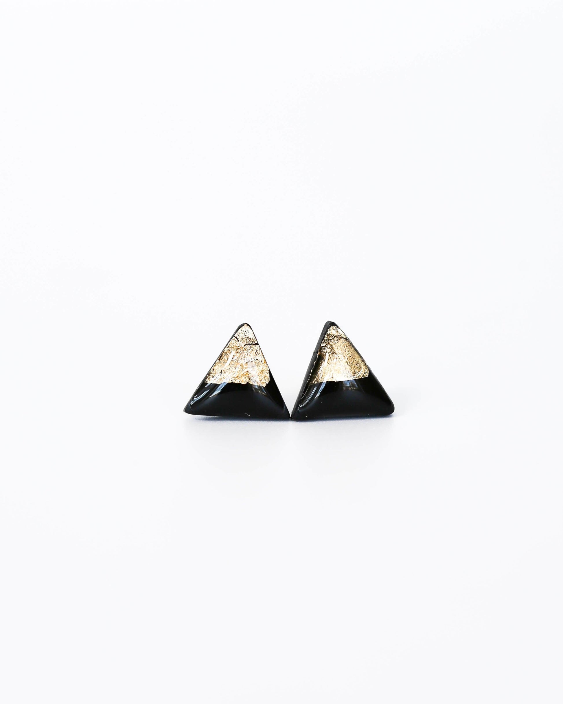 Black triangle studs - Ollijewelry