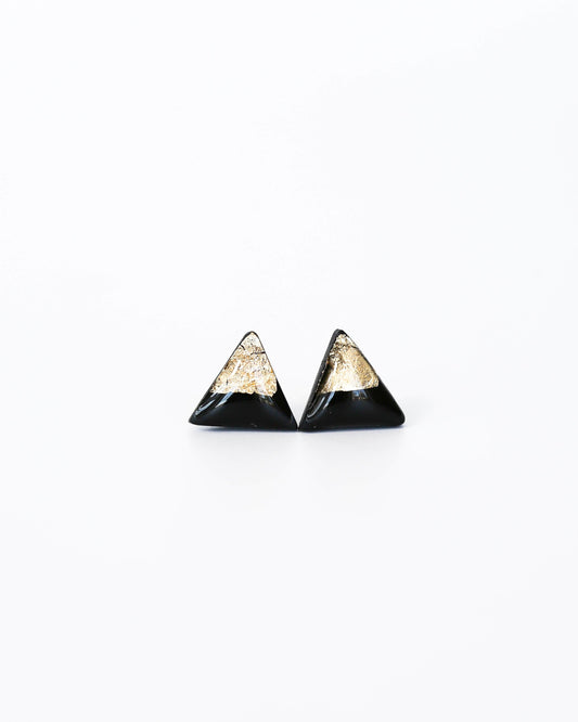 Black triangle studs - Ollijewelry