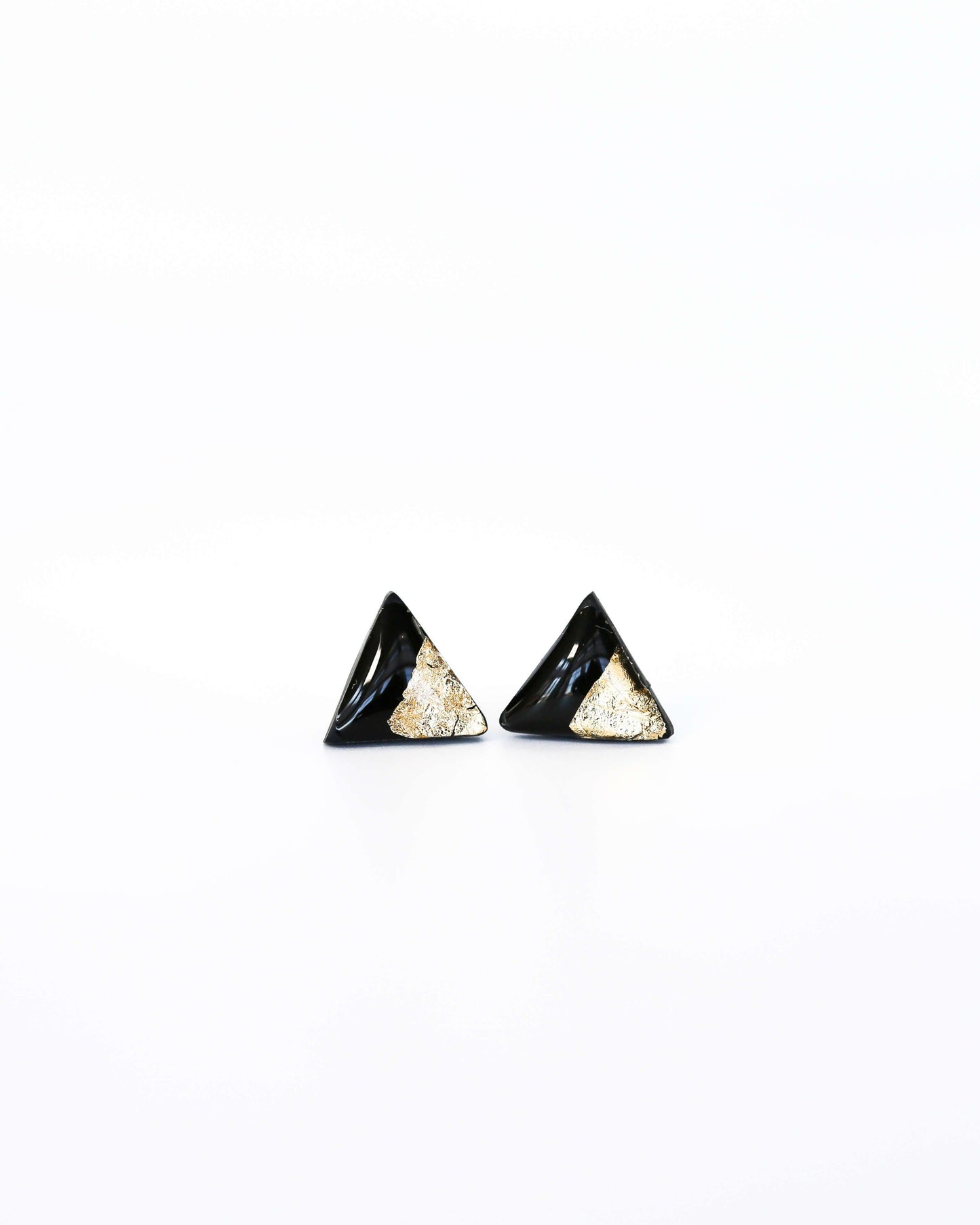 Black triangle studs - Ollijewelry