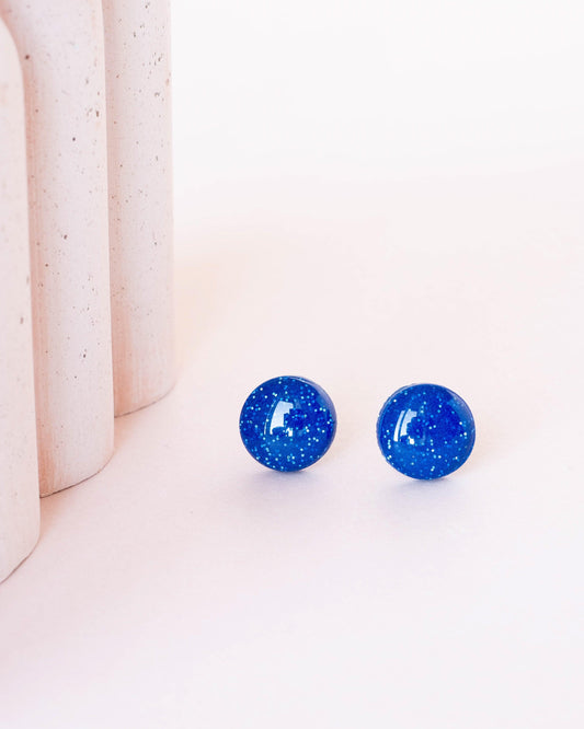 Blue under the stars stud earrings - Ollijewelry