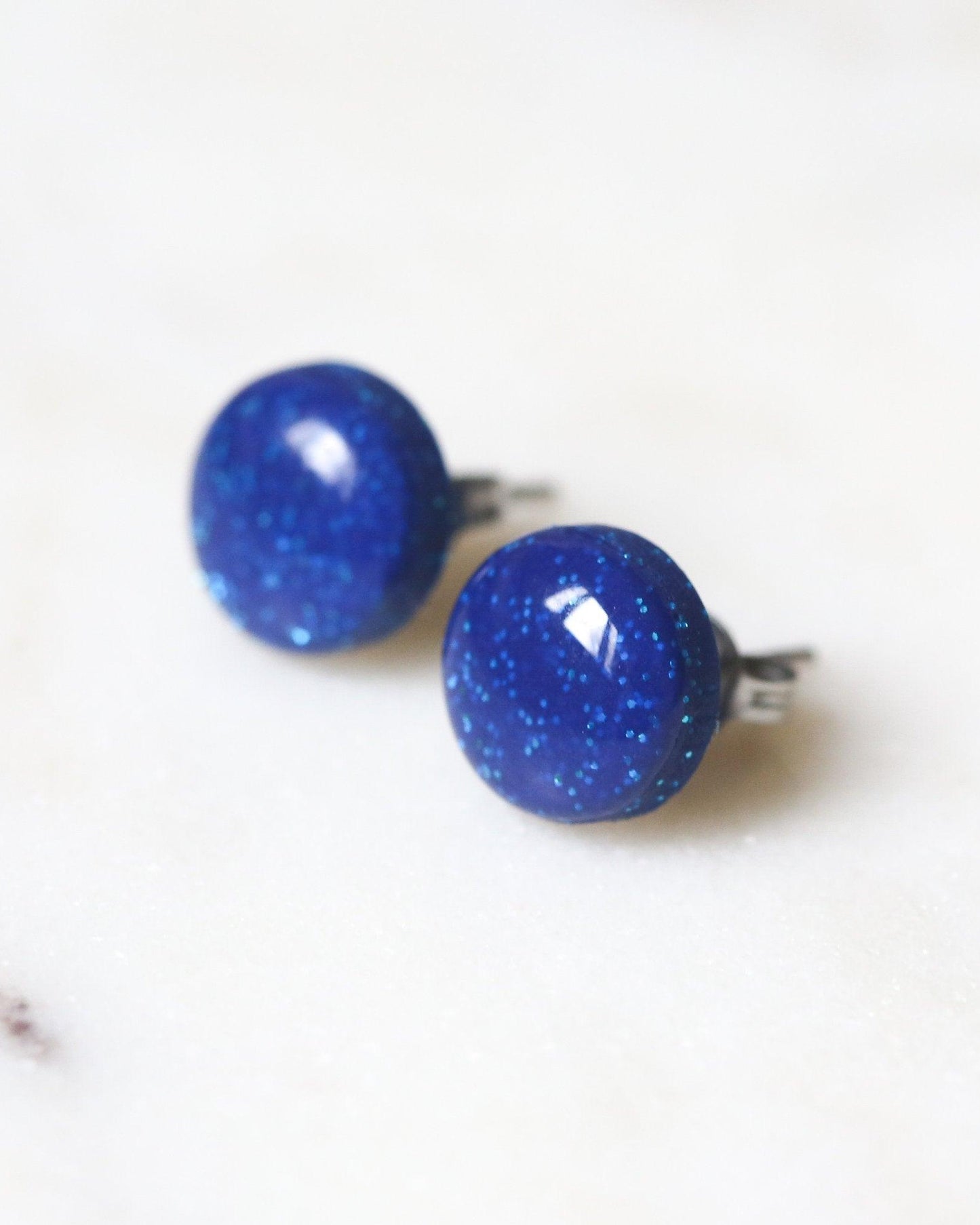 Blue under the stars stud earrings - Ollijewelry