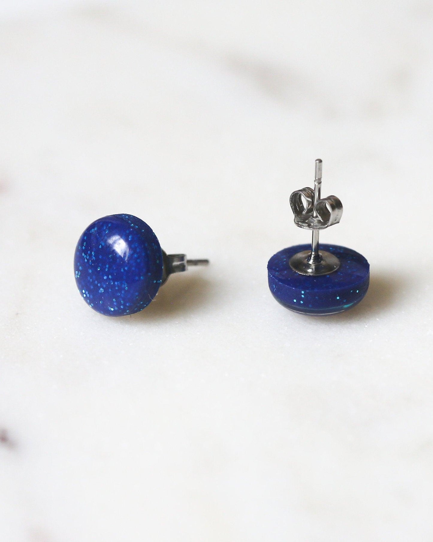 Blue under the stars stud earrings - Ollijewelry