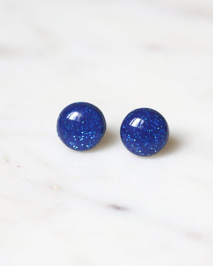 Blue under the stars stud earrings - Ollijewelry