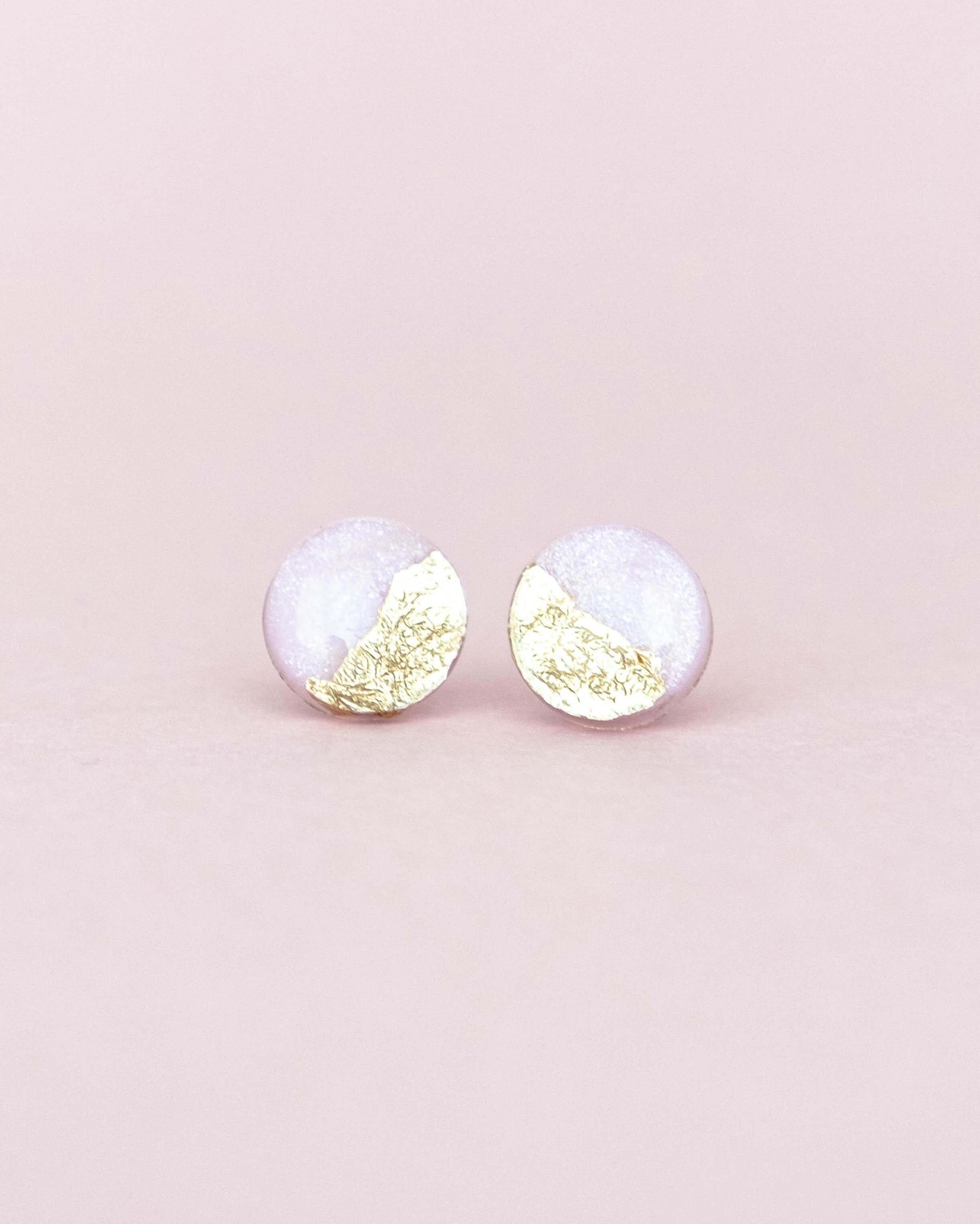 Blush pink stud earrings - Ollijewelry