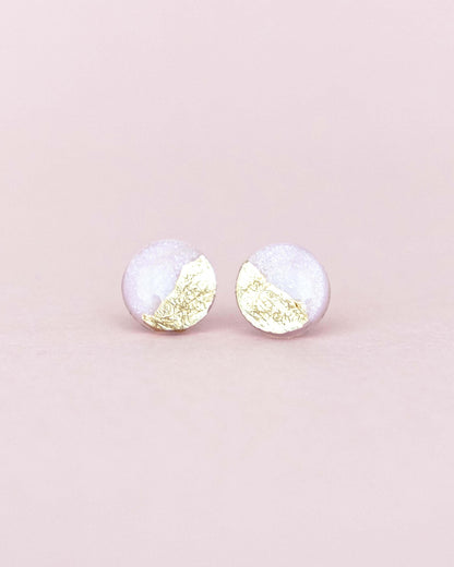 Blush pink stud earrings - Ollijewelry