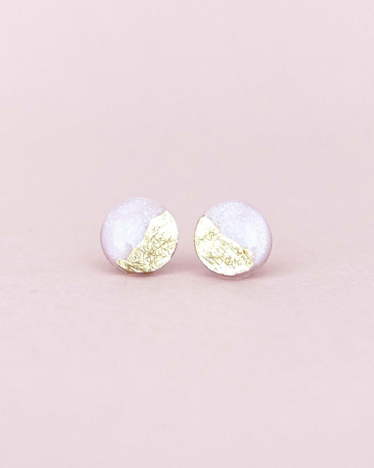 Blush pink stud earrings - Ollijewelry