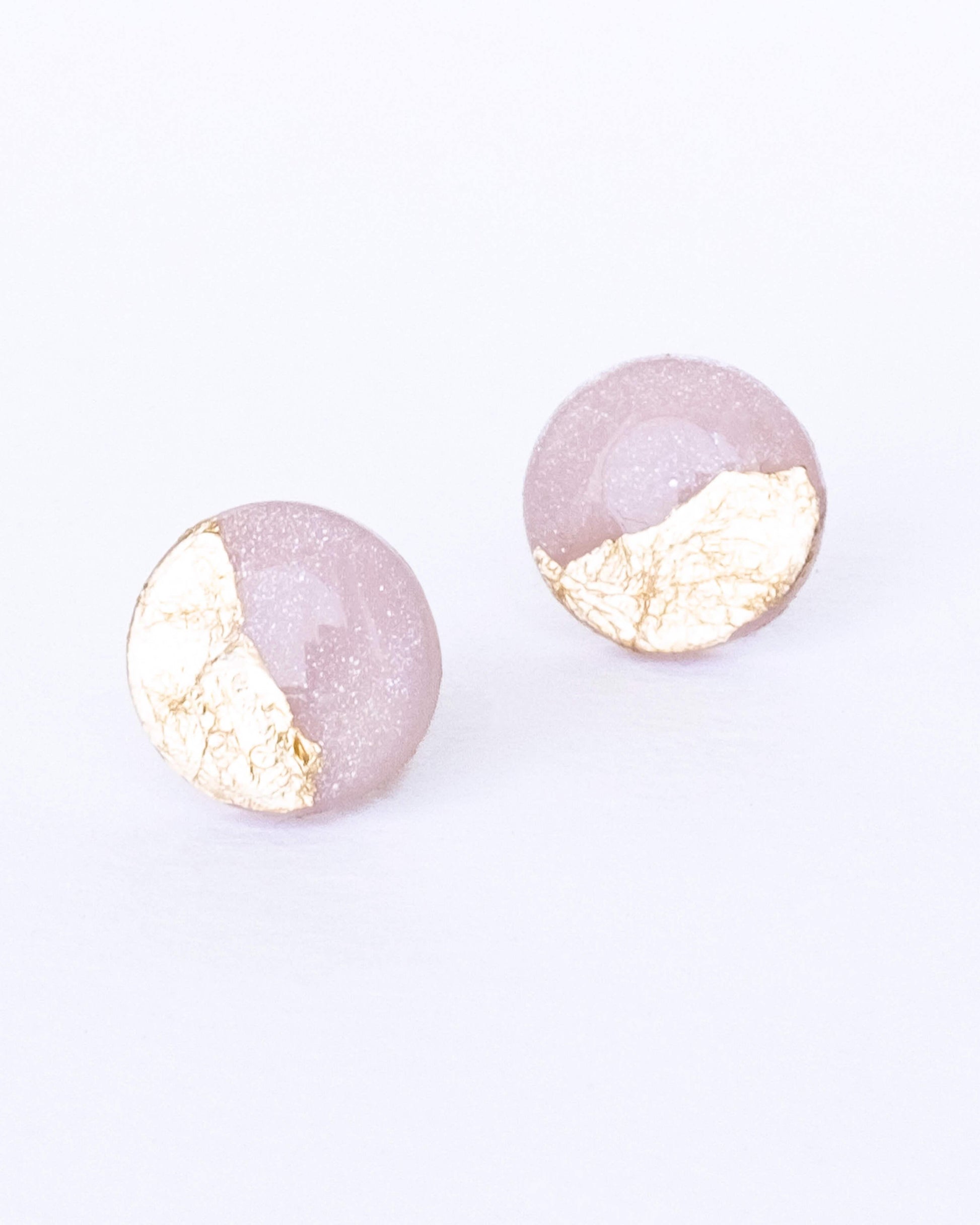 Blush pink stud earrings - Ollijewelry