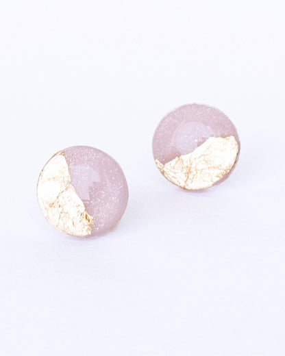 Blush pink stud earrings - Ollijewelry