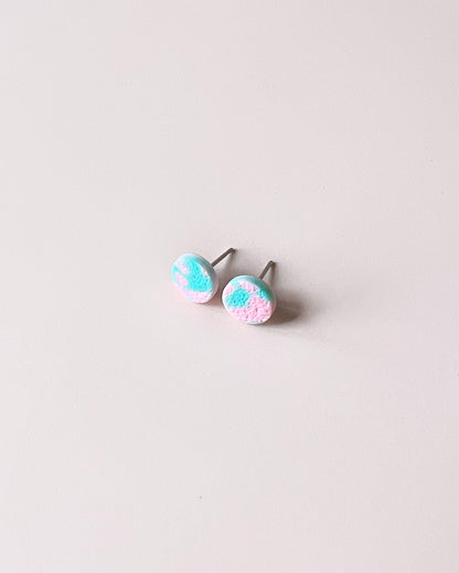 Bright matte surgical steel earrings, Hypoallergenic earrings for sensitive ears - Ollijewelry